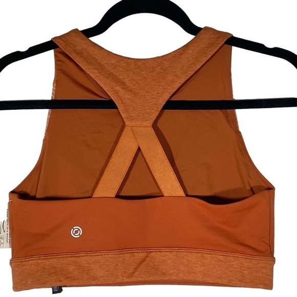 Core 10 New size M woman's Yoga Bralette sports Bra light support light rust - Picture 2 of 3